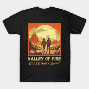 Valley Of Fire State Park Nature Lover Vintage Hiking Outdoor Travel Adventure T-Shirt